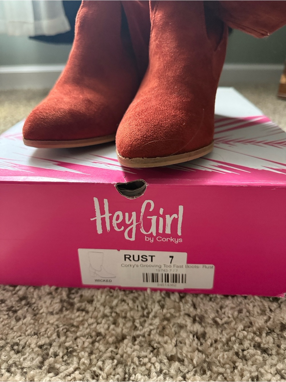 Corkys Rust Suede Boots